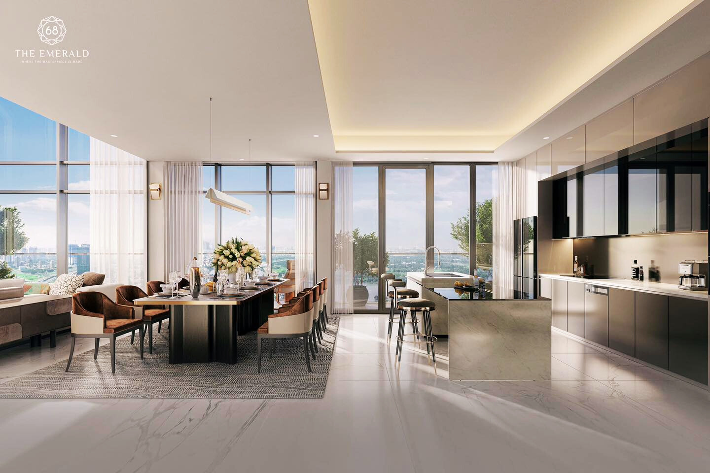 Bàn ghế sang trọng dự án The Emerald 68