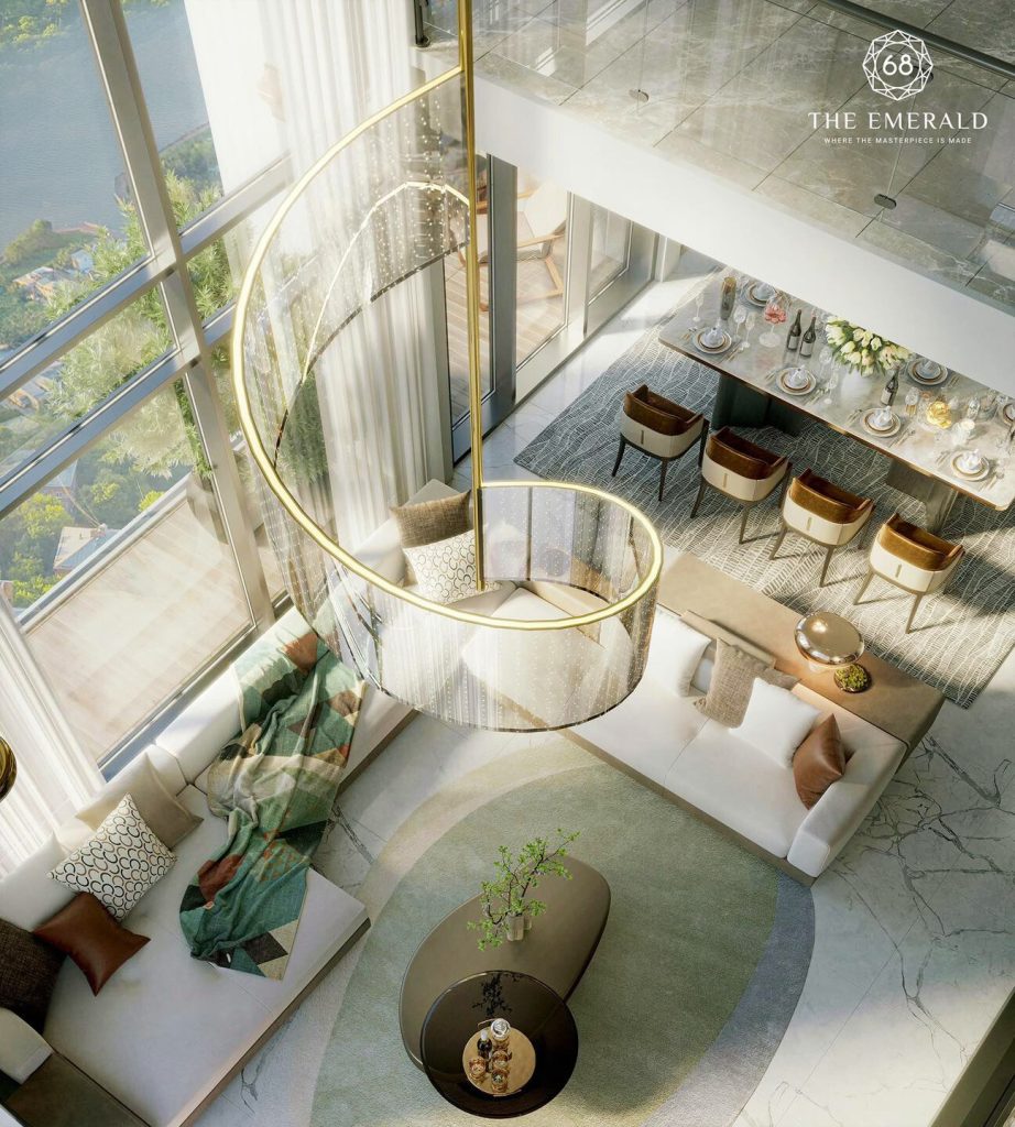 Góc chụp phía trên căn hộ The Emerald 68